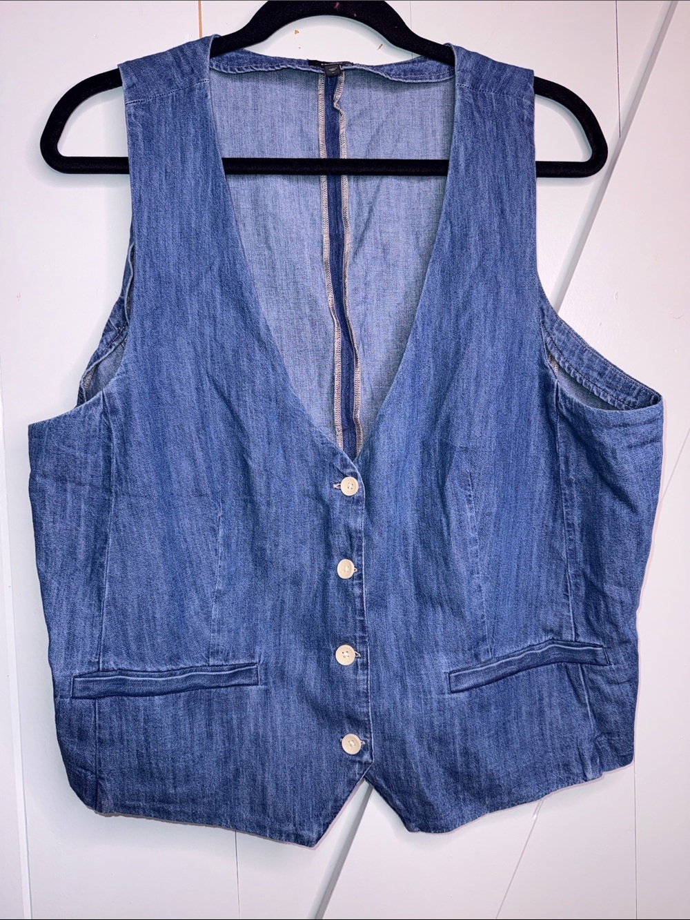 Express Blue Denim Vest